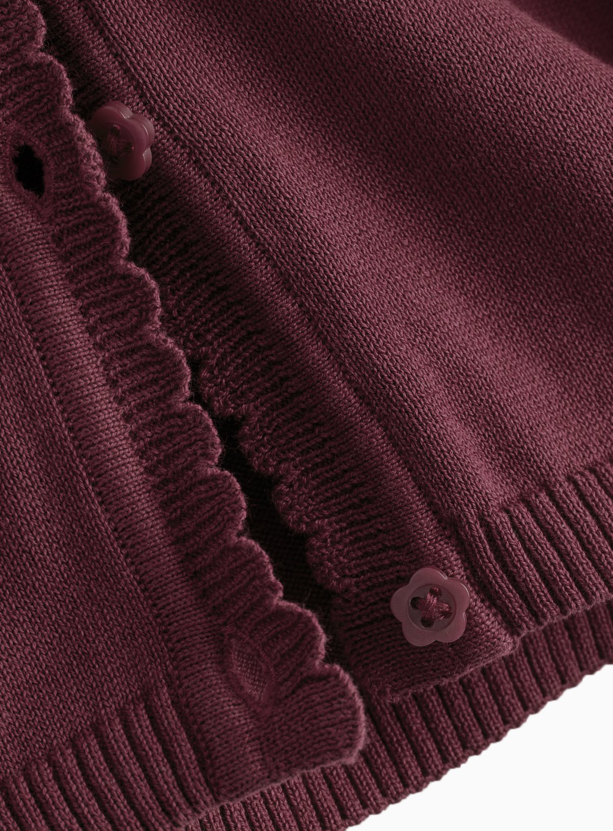 2 Pack Dark Red Knitted Cardigans 11 years - Image 3 thumbnail